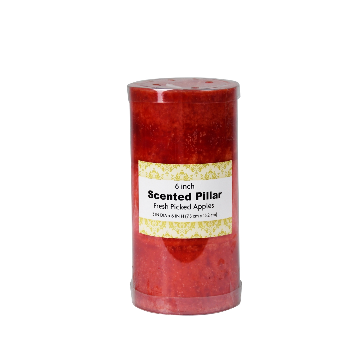 CPC-3611-12 3 x 6 in. Tritone Scented Pillar Candle, Red - 12 Piece