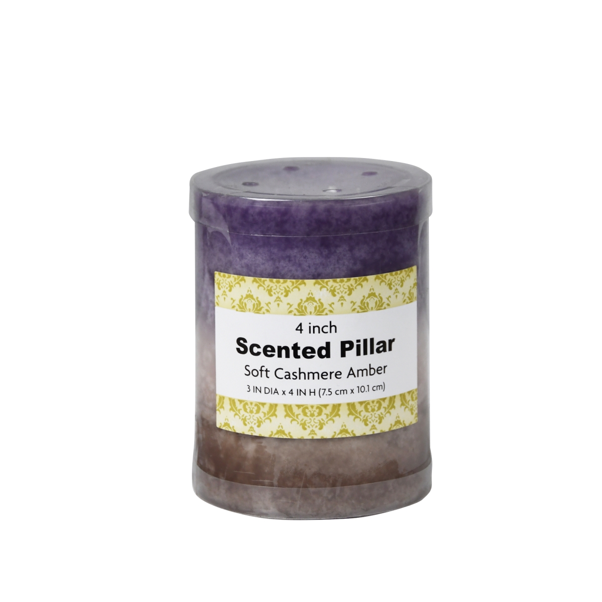 3 x 4 in. Sand Scented Pillar Candle, Purple