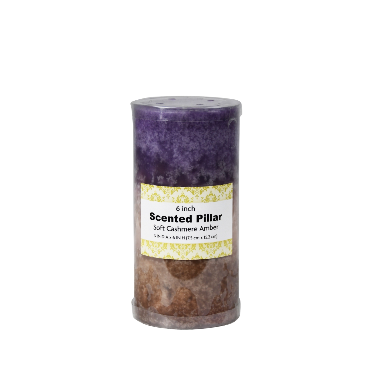 CPC-3613-12 3 x 6 in. Sand Scented Pillar Candle, Purple - 12 Piece