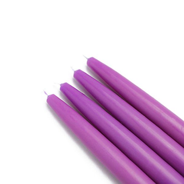 CEZ-018-12 6 in. Taper Candles, Purple - 144 Piece