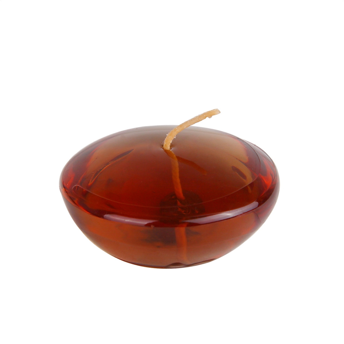 CFZ-112-12 3 in. Clear Gel Floating Candles, Brown - 72 Piece