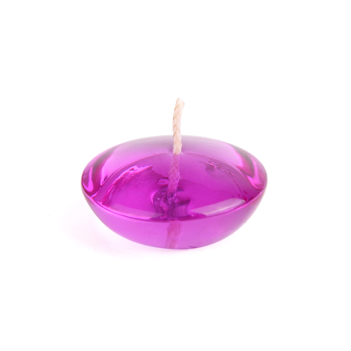 CFZ-113-12 3 in. Clear Gel Floating Candles, Purple - 72 Piece