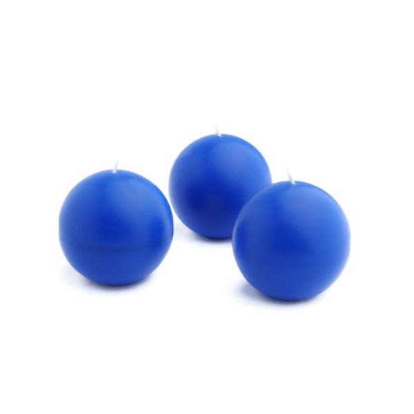 CBZ-009-8 2 in. Ball Candles, Blue - 96 Piece