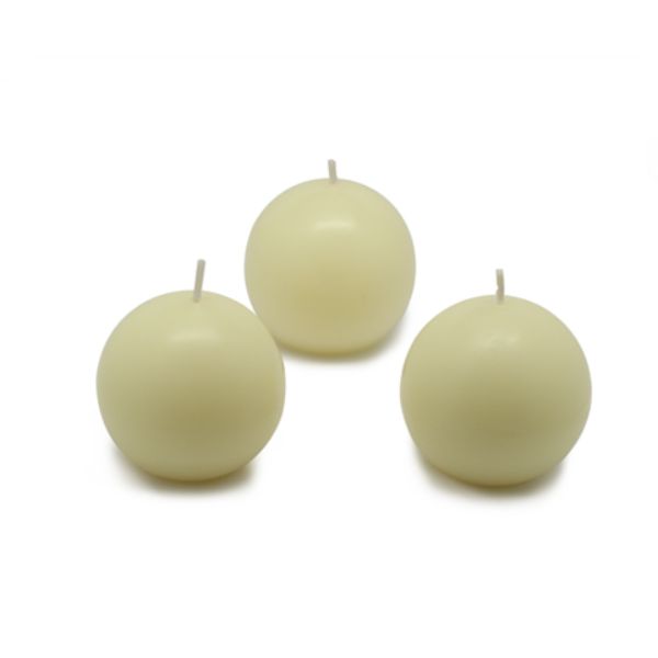 CBZ-046-8 2 in. Ball Candles, Ivory - 96 Piece