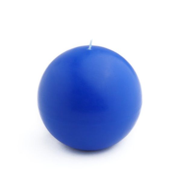 CBZ-031-6 4 in. Ball Candles, Blue - 12 Piece