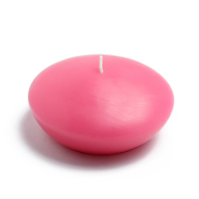 CFZ-085-8 4 in. Floating Candles, Hot Pink - 24 Piece