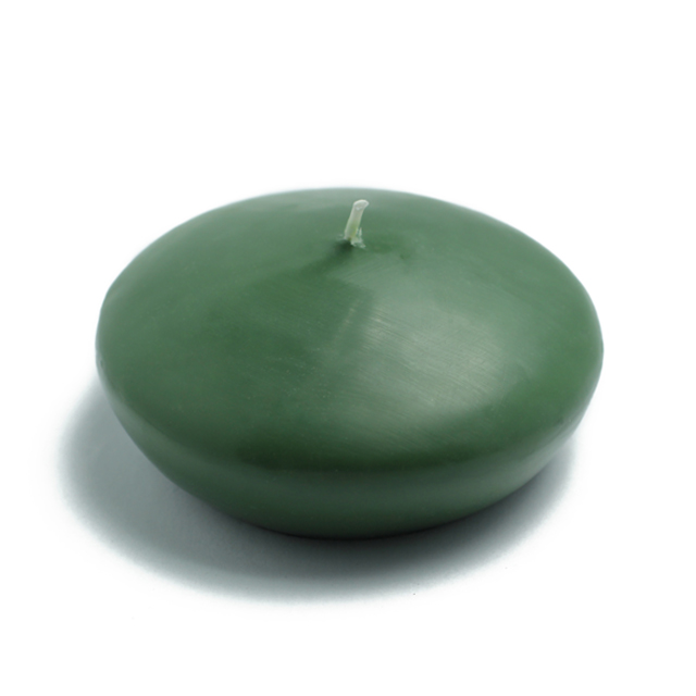 CFZ-088-8 4 in. Floating Candles, Hunter Green - 24 Piece