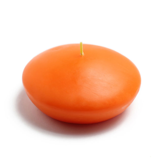 CFZ-082-8 4 in. Floating Candles, Orange - 24 Piece