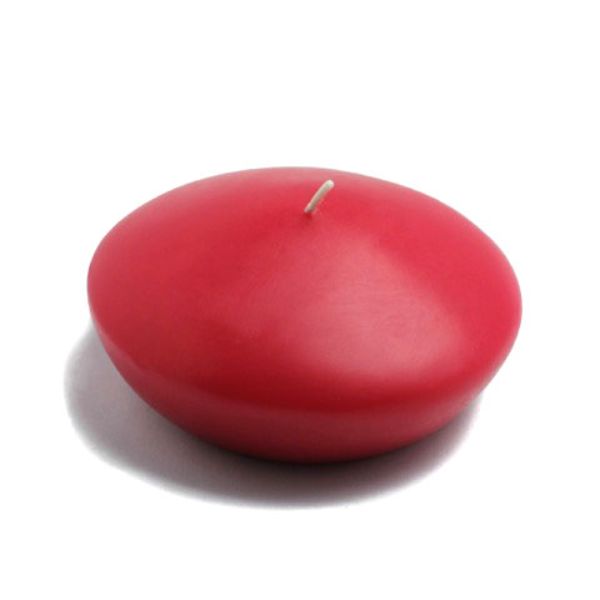 CFZ-084-8 4 in. Floating Candles, Red - 24 Piece