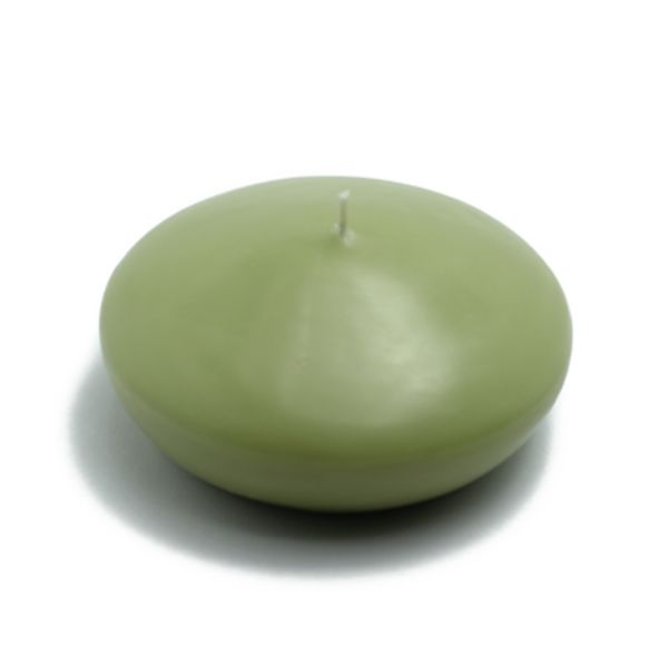 CFZ-087-8 4 in. Sage Floating Candles, Green - 24 Piece