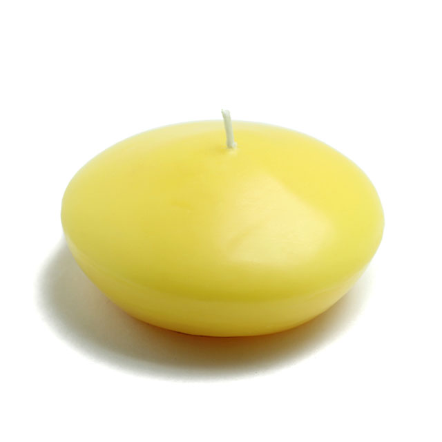 CFZ-081-8 4 in. Floating Candles, Yellow - 24 Piece