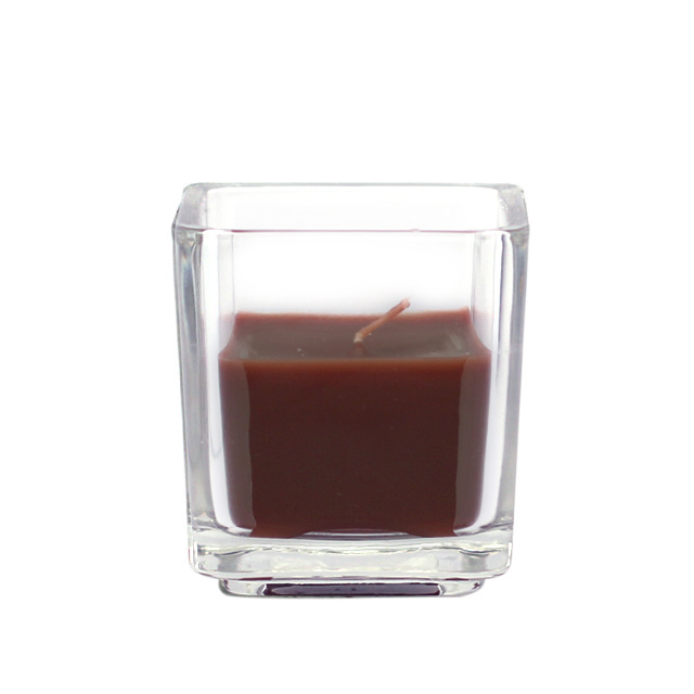 CVZ-042-8 Square Glass Votive Candles, Brown - 96 Piece