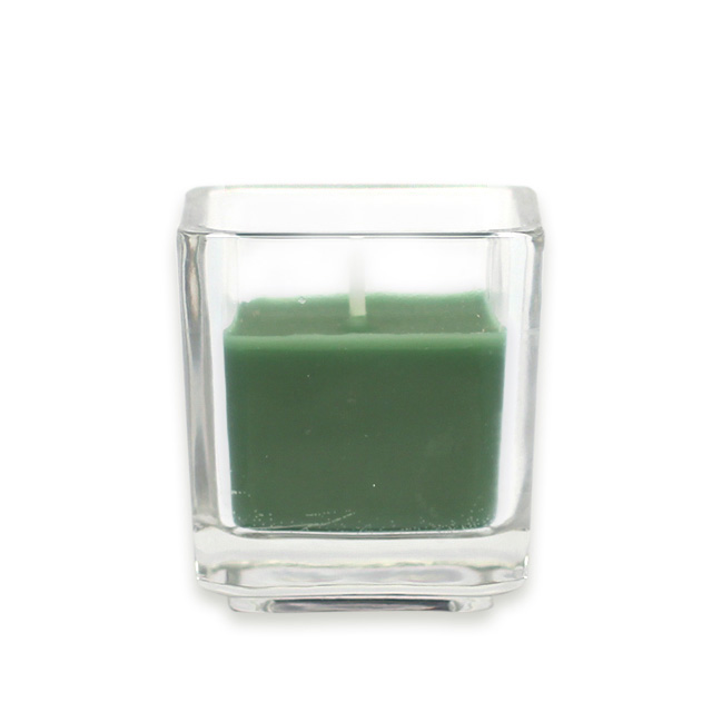 CVZ-040-8 Hunter Square Glass Votive Candles, Hunter Green - 96 Piece