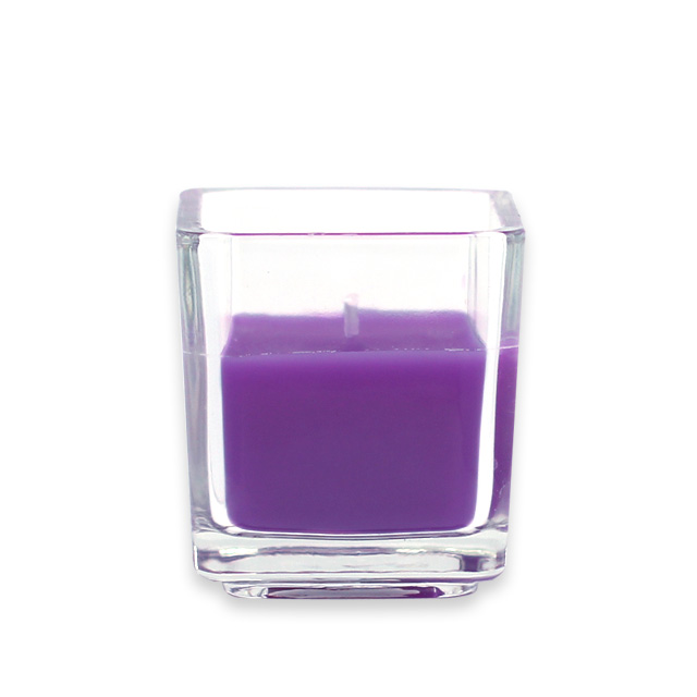 CVZ-043-8 Square Glass Votive Candles, Purple - 96 Piece