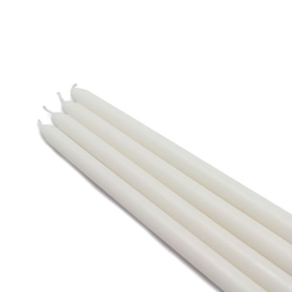 CEZ-065-12 12 in. Taper Candles, White - 144 Piece