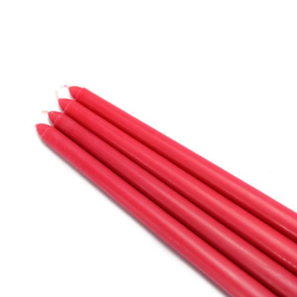 CEZ-072-12 12 in. Taper Candles, Red - 144 Piece