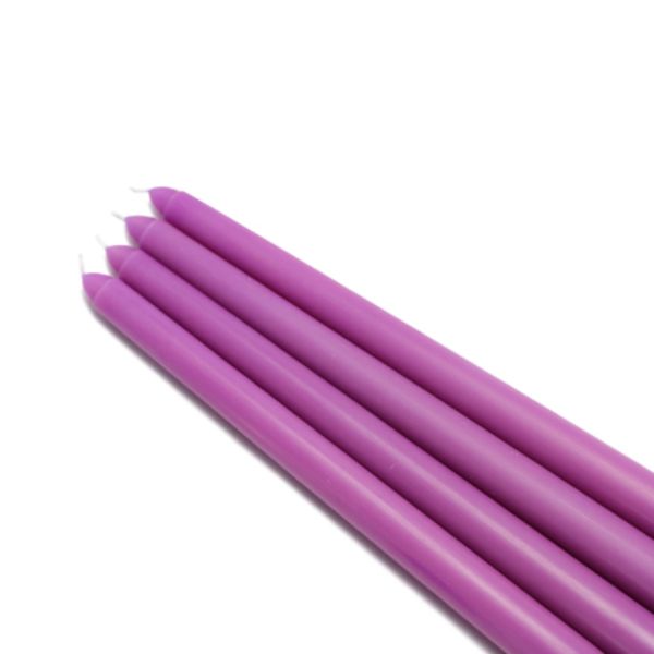 CEZ-082-12 12 in. Taper Candles, Purple - 144 Piece