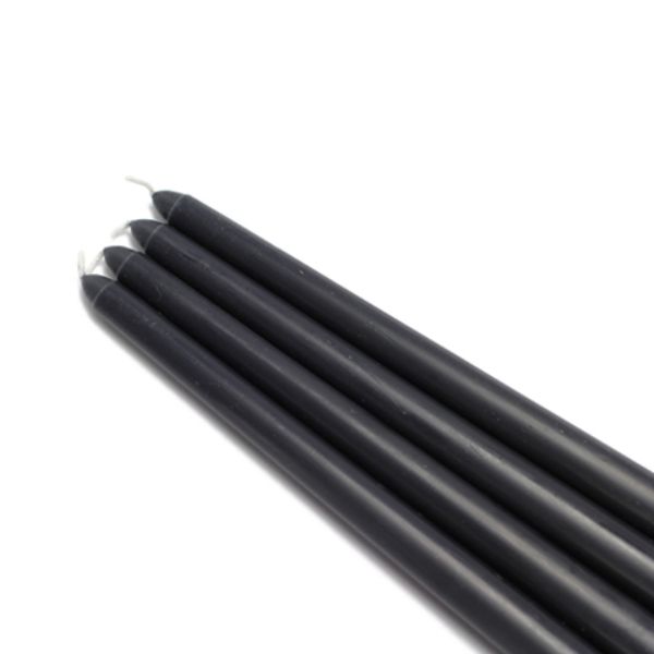 CEZ-084-12 12 in. Taper Candles, Black - 144 Piece