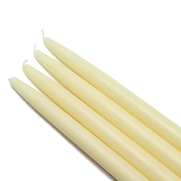 CEZ-022-12 10 in. Taper Candles, Ivory - 144 Piece