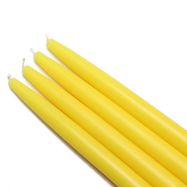 CEZ-025-12 10 in. Taper Candles, Yellow - 144 Piece
