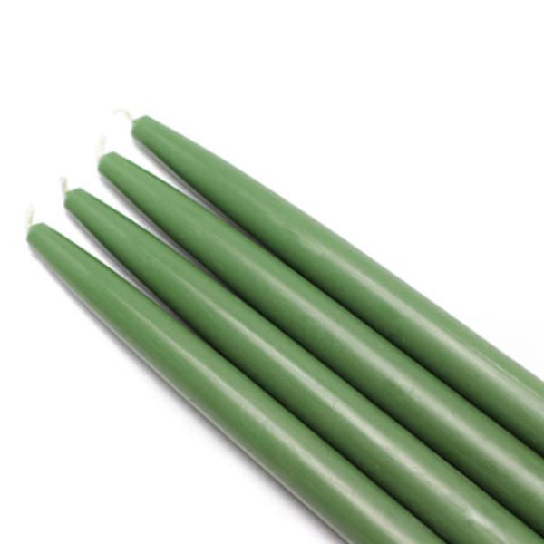 CEZ-036-12 10 in. Taper Candles, Hunter Green - 144 Piece