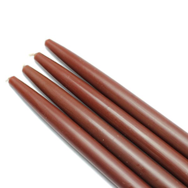 CEZ-039-12 10 in. Taper Candles, Brown - 144 Piece