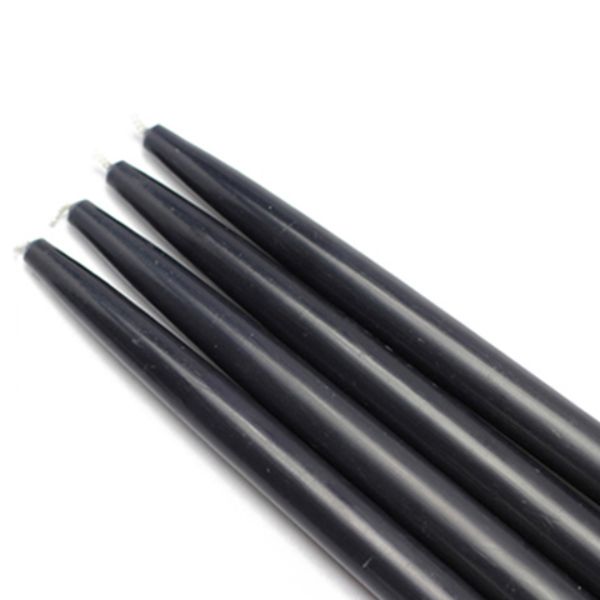 CEZ-040-12 10 in. Taper Candles, Black - 144 Piece