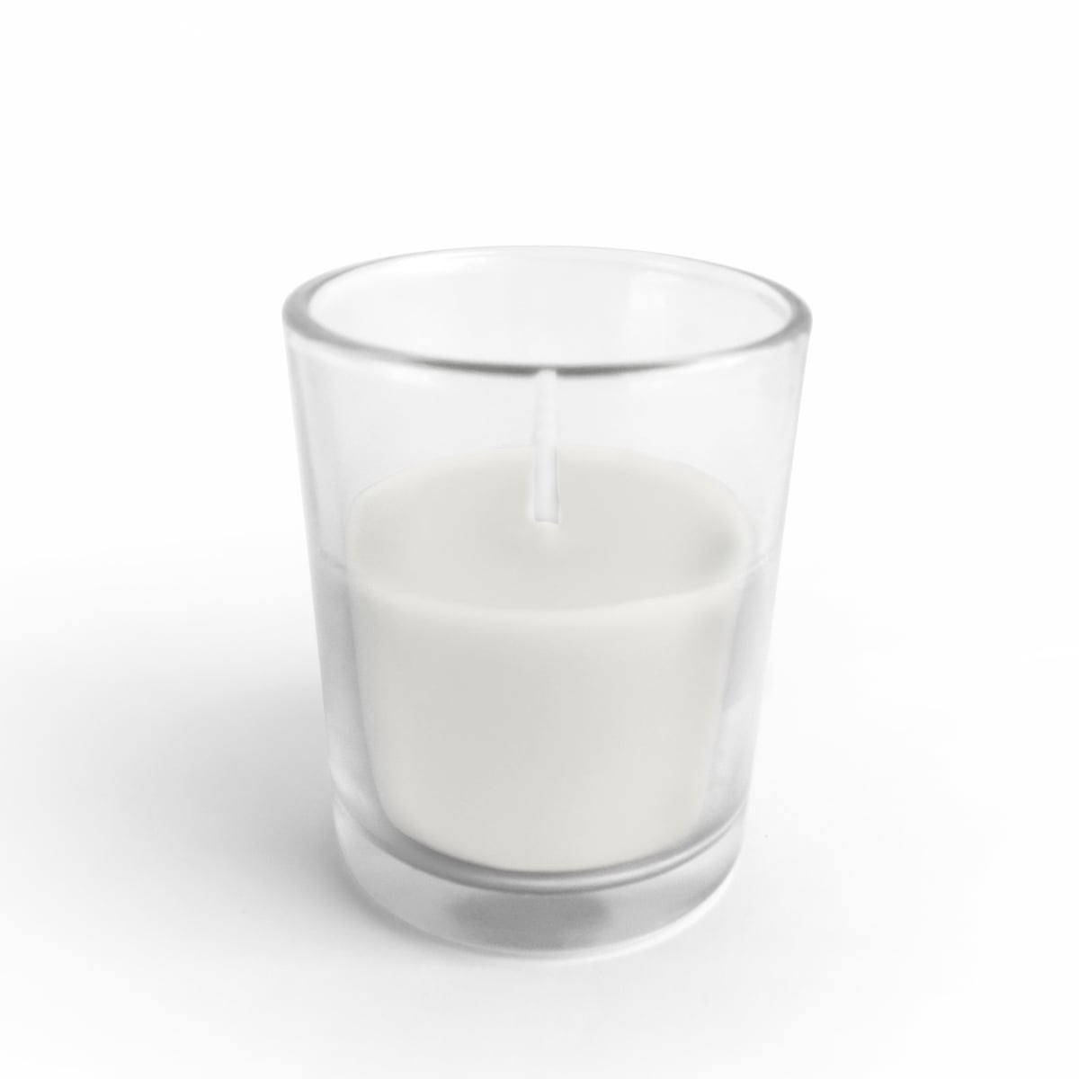 CVZ-017-8 Round Glass Votive Candles, White - 96 Piece