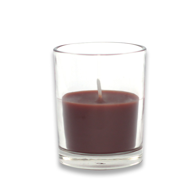 CVZ-028-8 Round Glass Votive Candles, Brown - 96 Piece