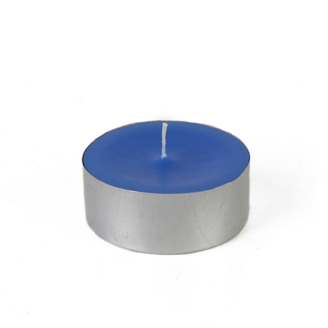 Mega Oversized Tealights, Blue - 12 Piece per Box
