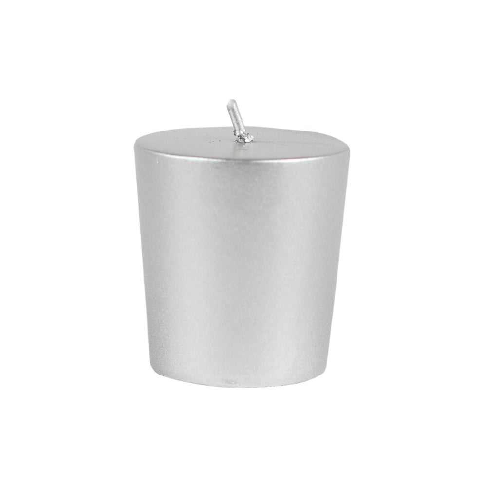 CVM-002-8 Votive Candles, Metallic Silver - 96 Piece