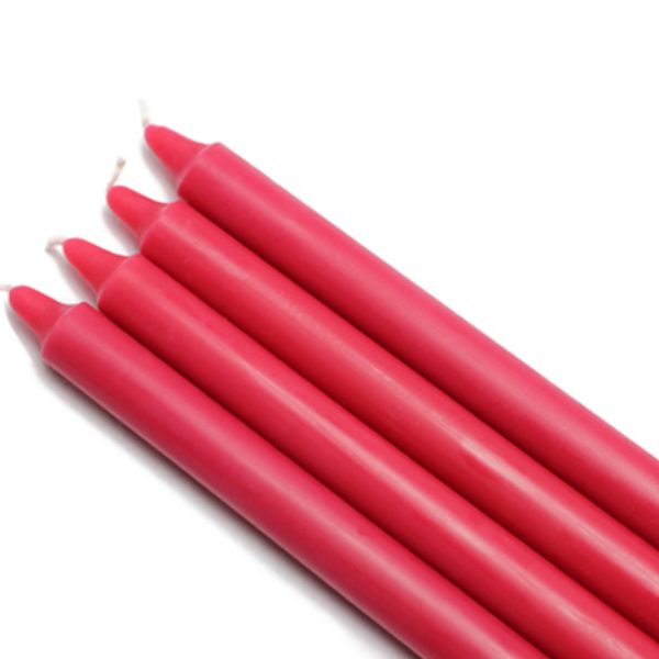 10 in. Straight Taper Candles, Red - 12 Piece