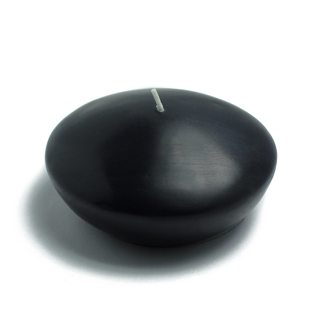 4 in. Floating Candles, Black - 3 Piece per Box