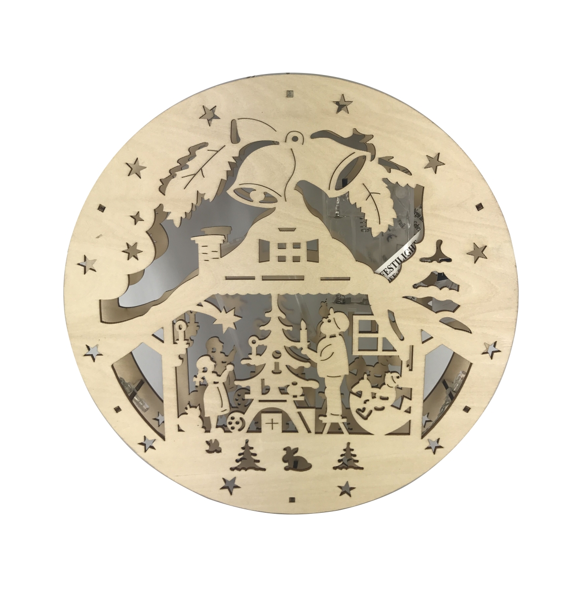 Picture of Jeco CHD-ID088 Plywood Laser Cut Nativity Set with Lights