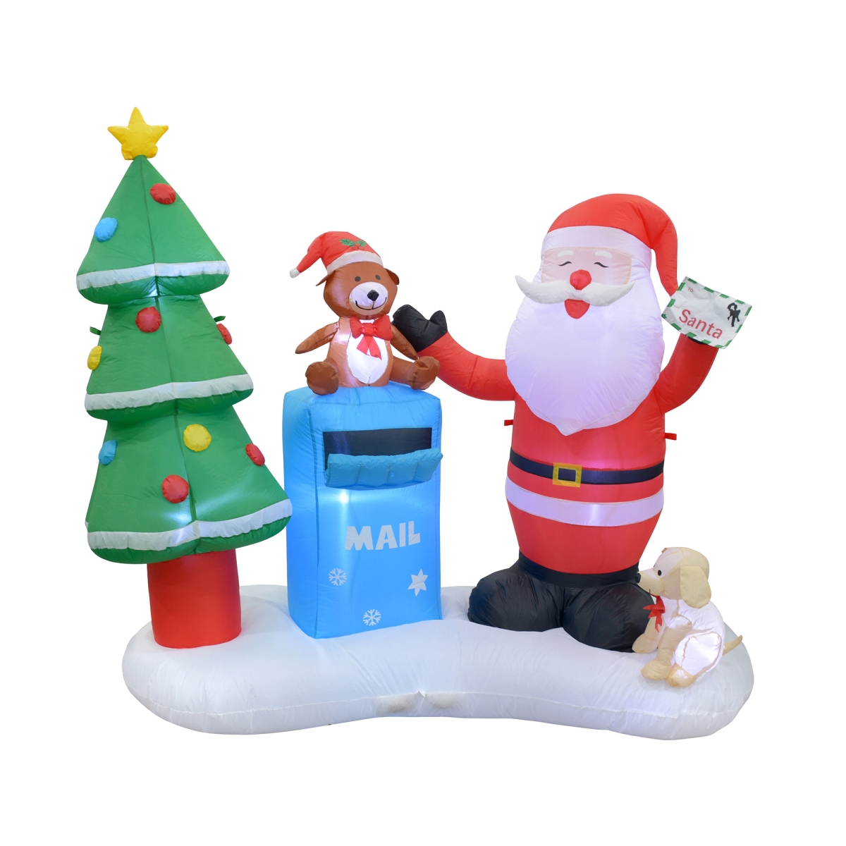 Picture of Jeco CHD-OD074 6.5 ft. Inflatable Santa with Mailbox for Christmas Decoration