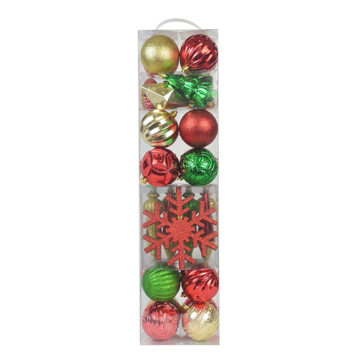 Assorted Styles-Mix Color Rustic Christmas Ornament - Pack of 40