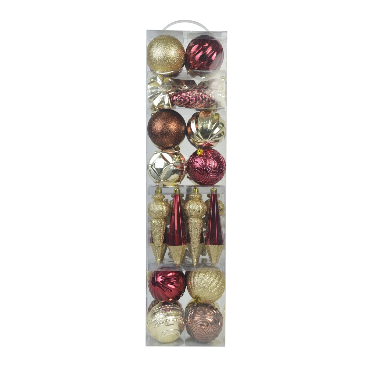 Assorted Styles-Mix Color Rustic Christmas Ornament - Pack of 40
