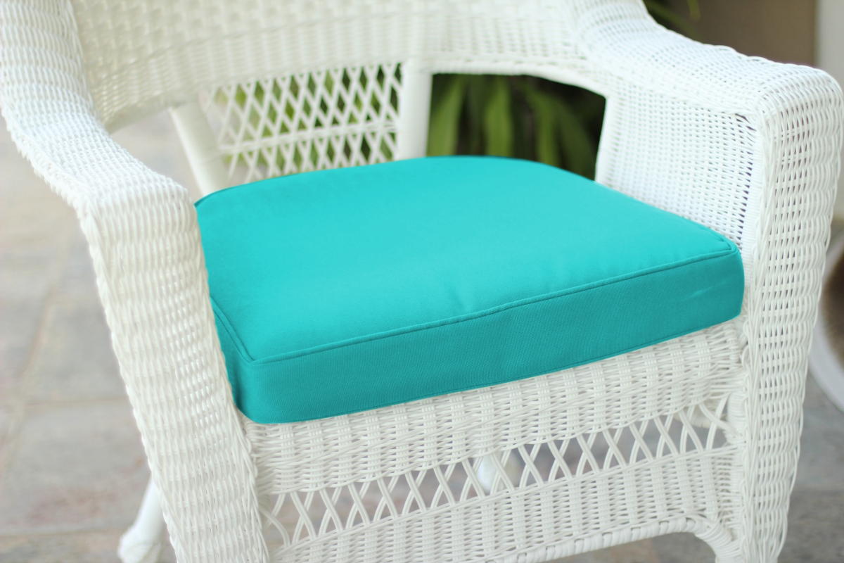 Single Chair Cushion, Turquoise