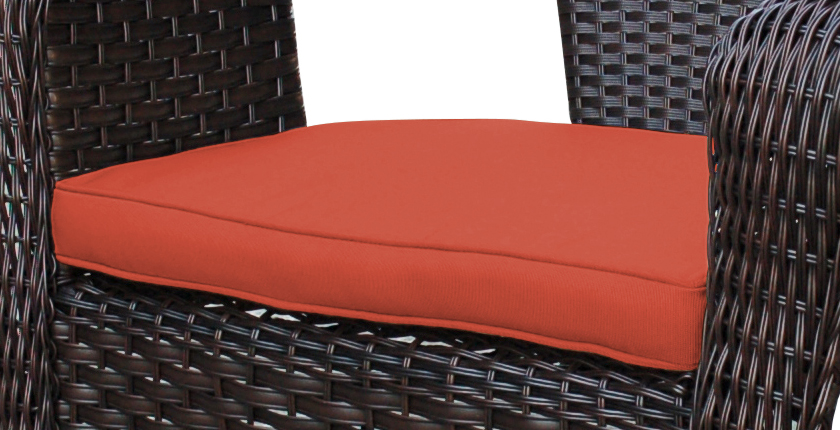 2 in. Clark Single Chair Cushion, Brick Red