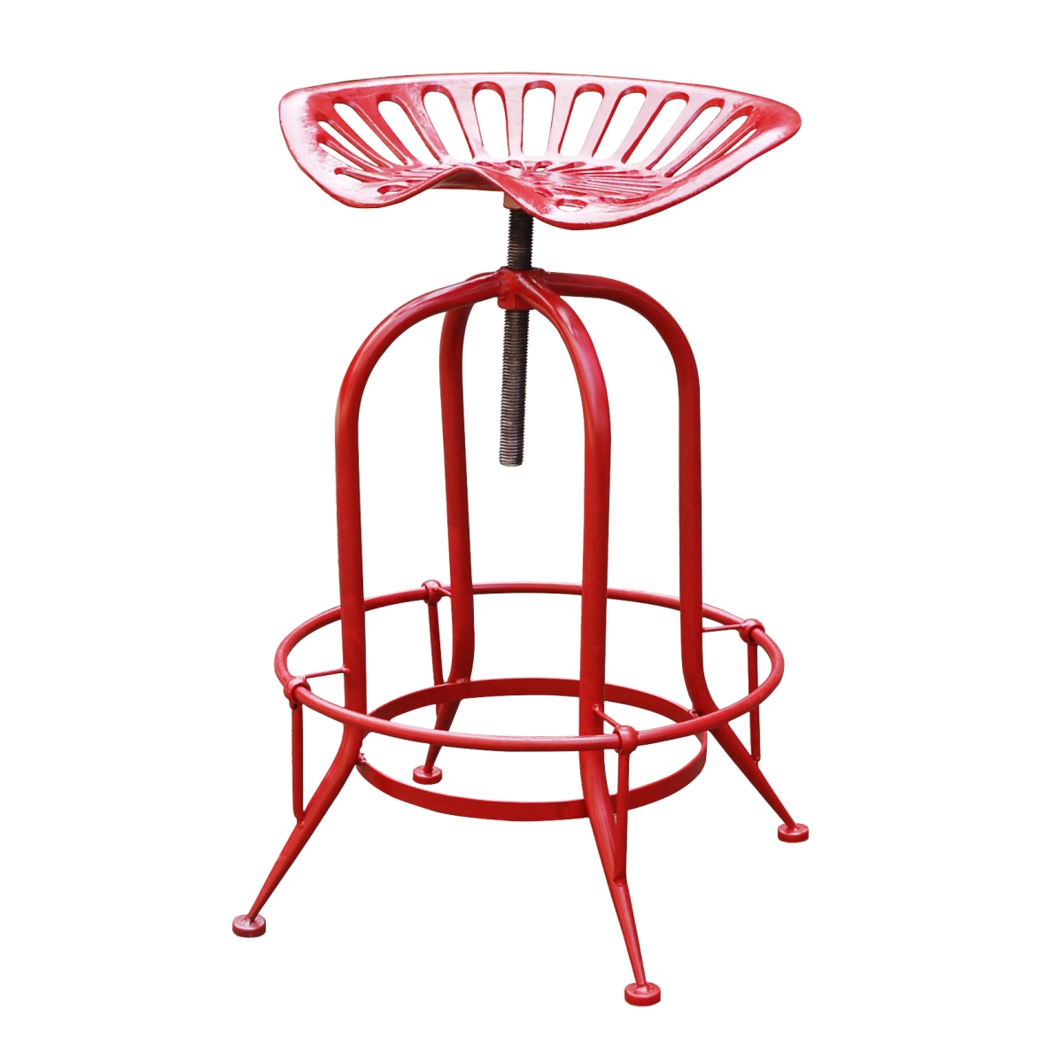 Metal Wire Counter Height Stool, Antique Red