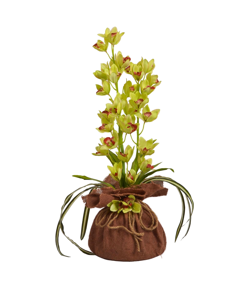 HD-BT095 Floral Arrangement with Burlap Pot