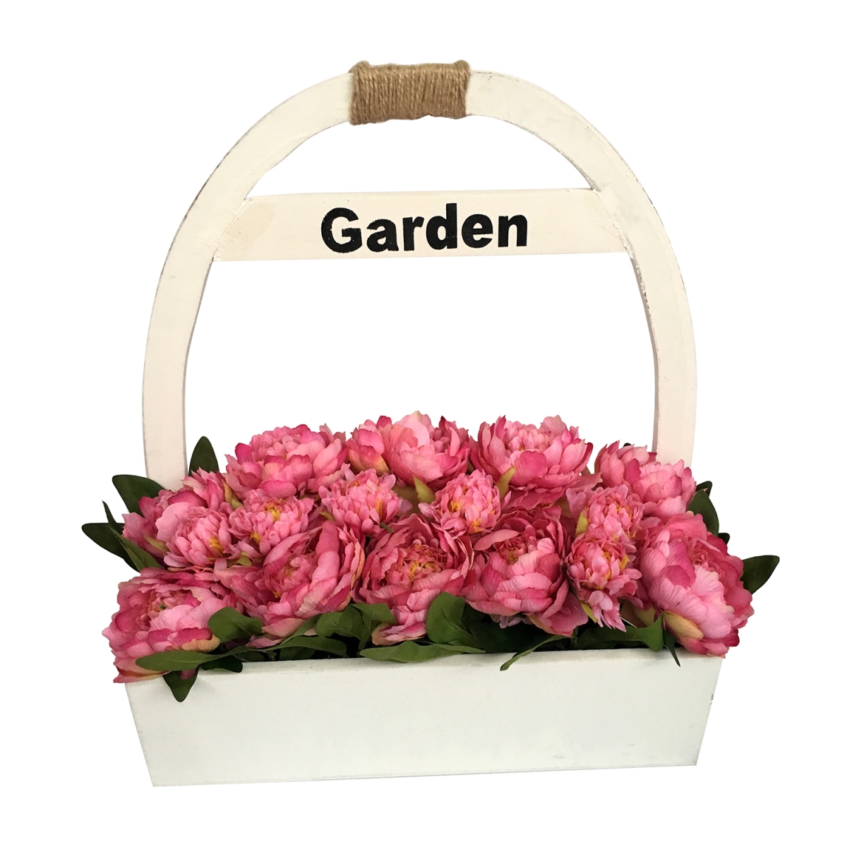 Picture of Jeco HD-BT114 16.5 in. Peony with Wooden Basket