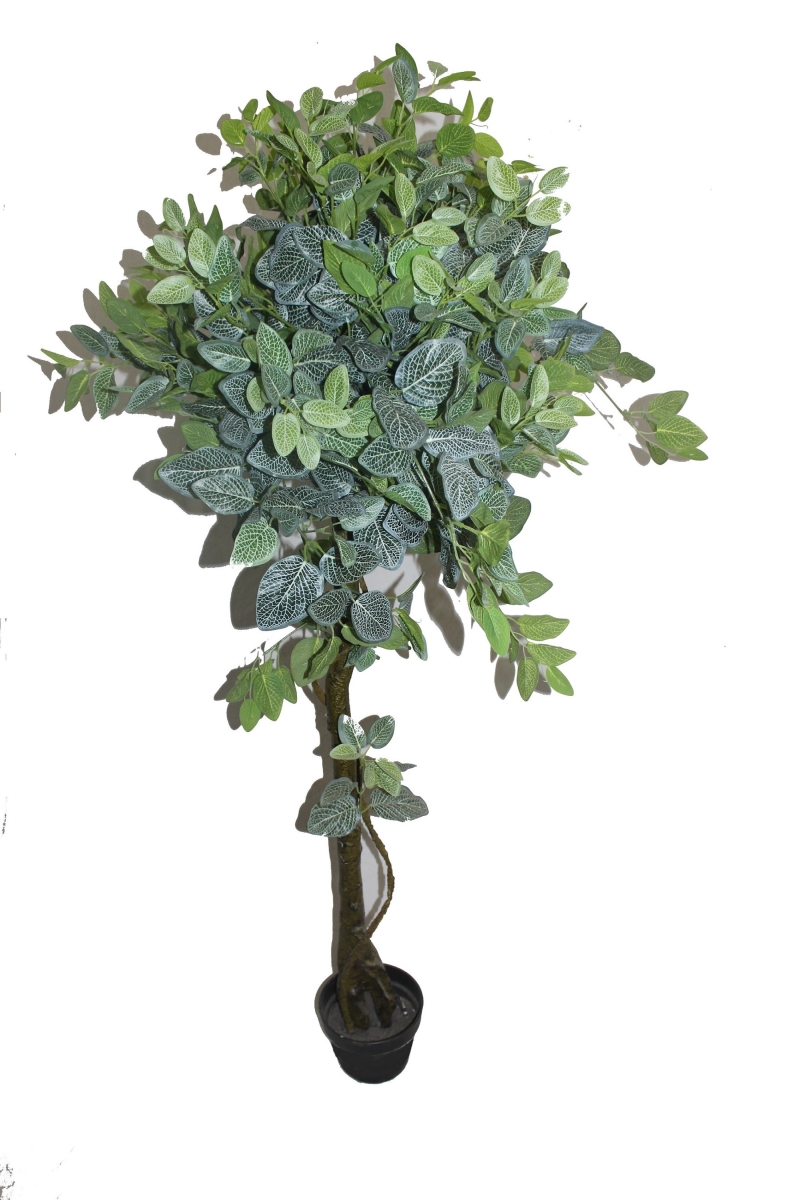 78 in. White Net Shape Leaf Tree