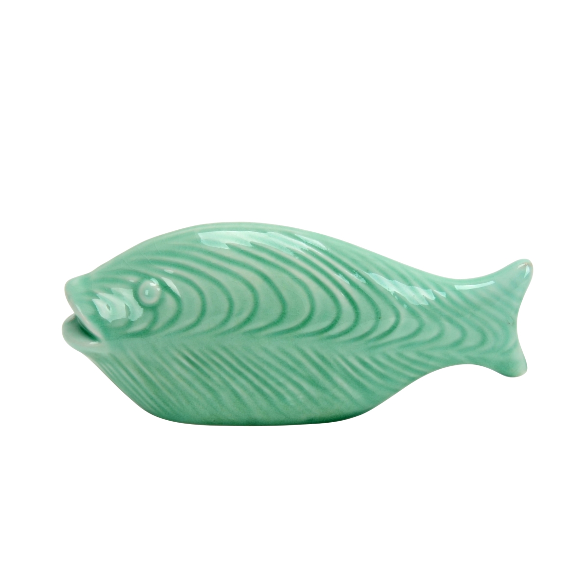 7.25 in. Dara Jade colored Decorative Ceramic Fish