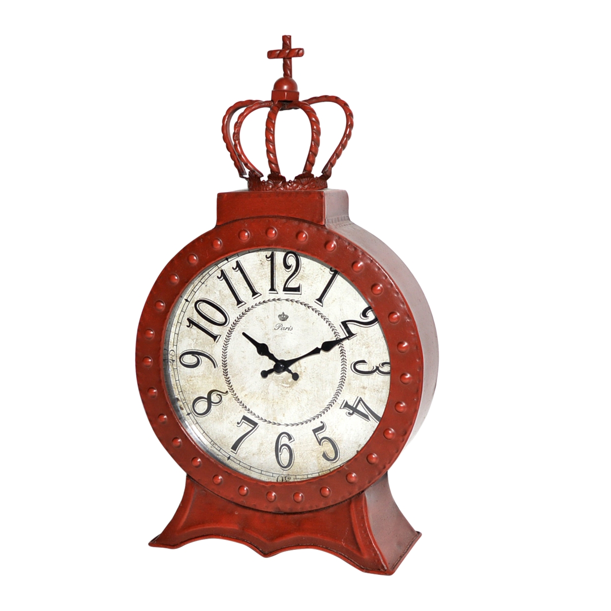 Picture of Jeco HD-C018 8 in. Metal Table Clock&#44; Red