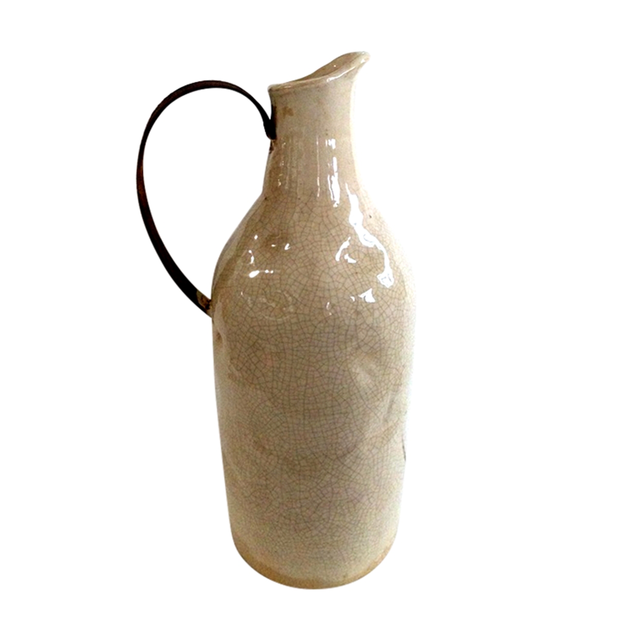 Picture of Jeco HD-HADJ052S Pitcher with Metal Handle&#44; Beige - Small