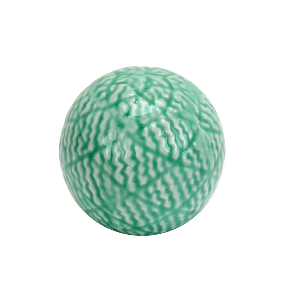 3.7 in. Decorative Ceramic Spheres, Green