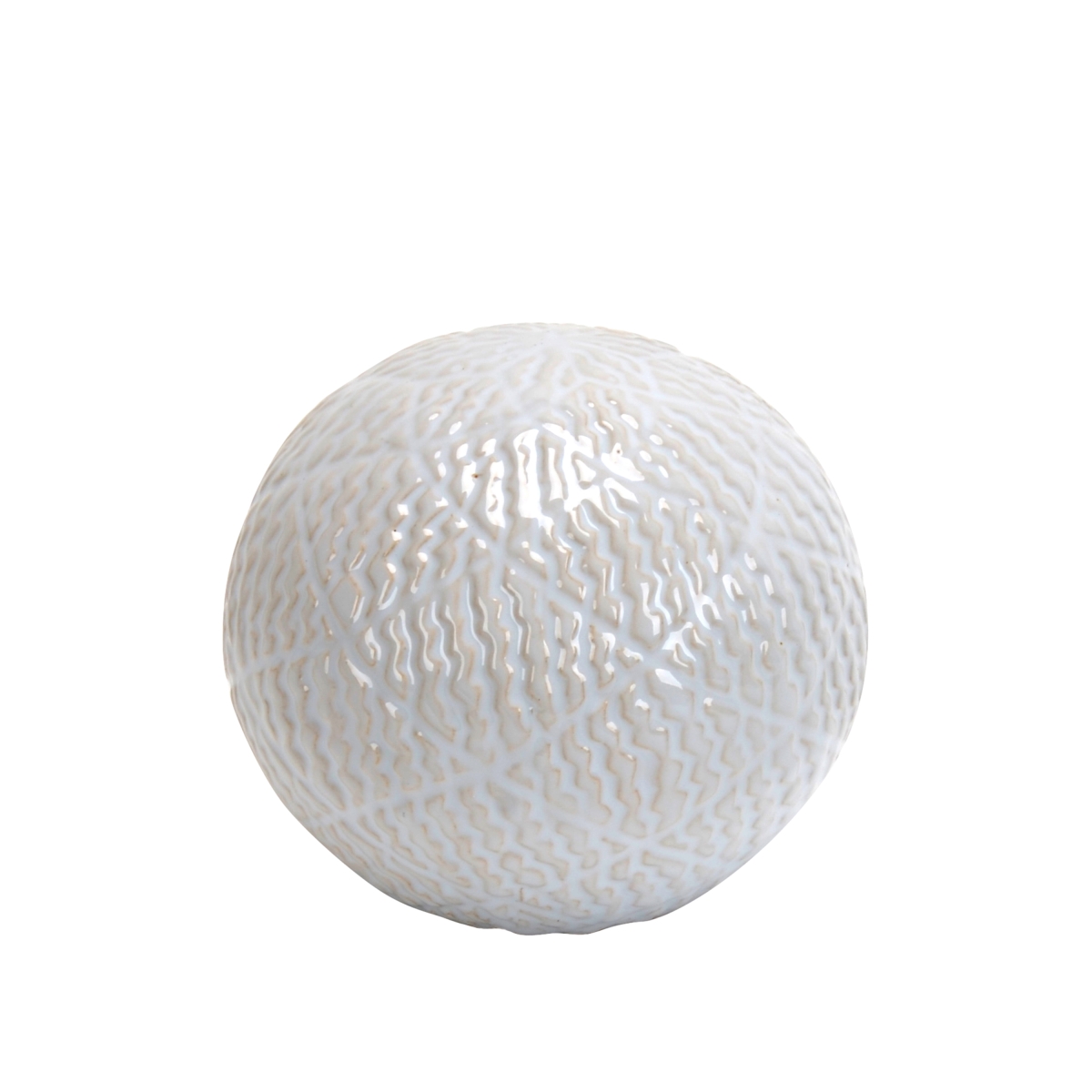 4.7 in. Decorative Ceramic Spheres, White