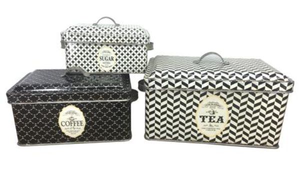 HD-HA055 Condiment-Themed Metal Storage Box - Set of 3