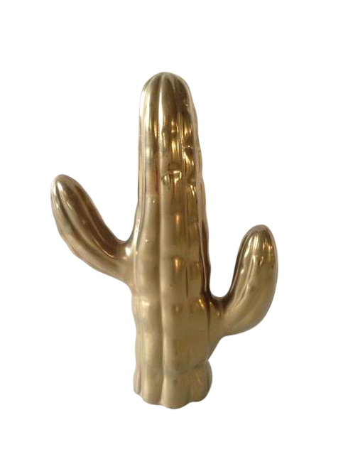 Picture of Jeco HD-HA066 Ceramic Cactus, Gold Color